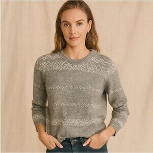 Vineyard Vines Grey Merino Wool/ Cashmere Blend Knit Crewneck Sweater Size S